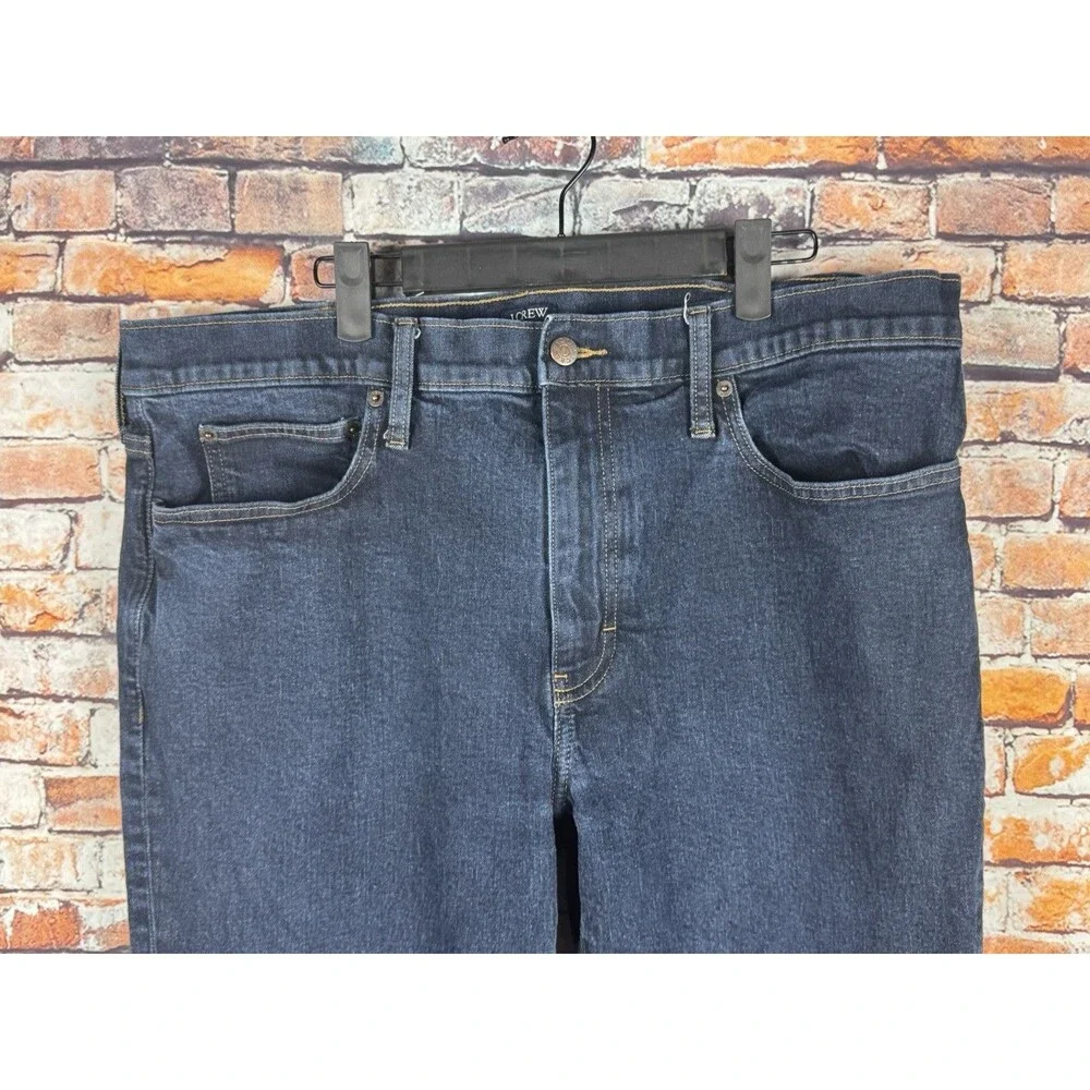 J.Crew Men's Straight Fit Flex In Signature Stretch Blue Jeans 38